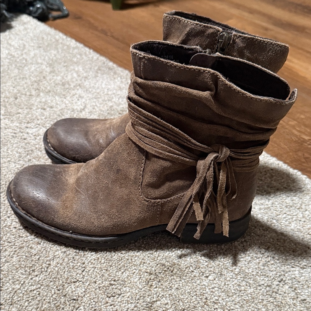 Born Rustic Brown Ankle Booties